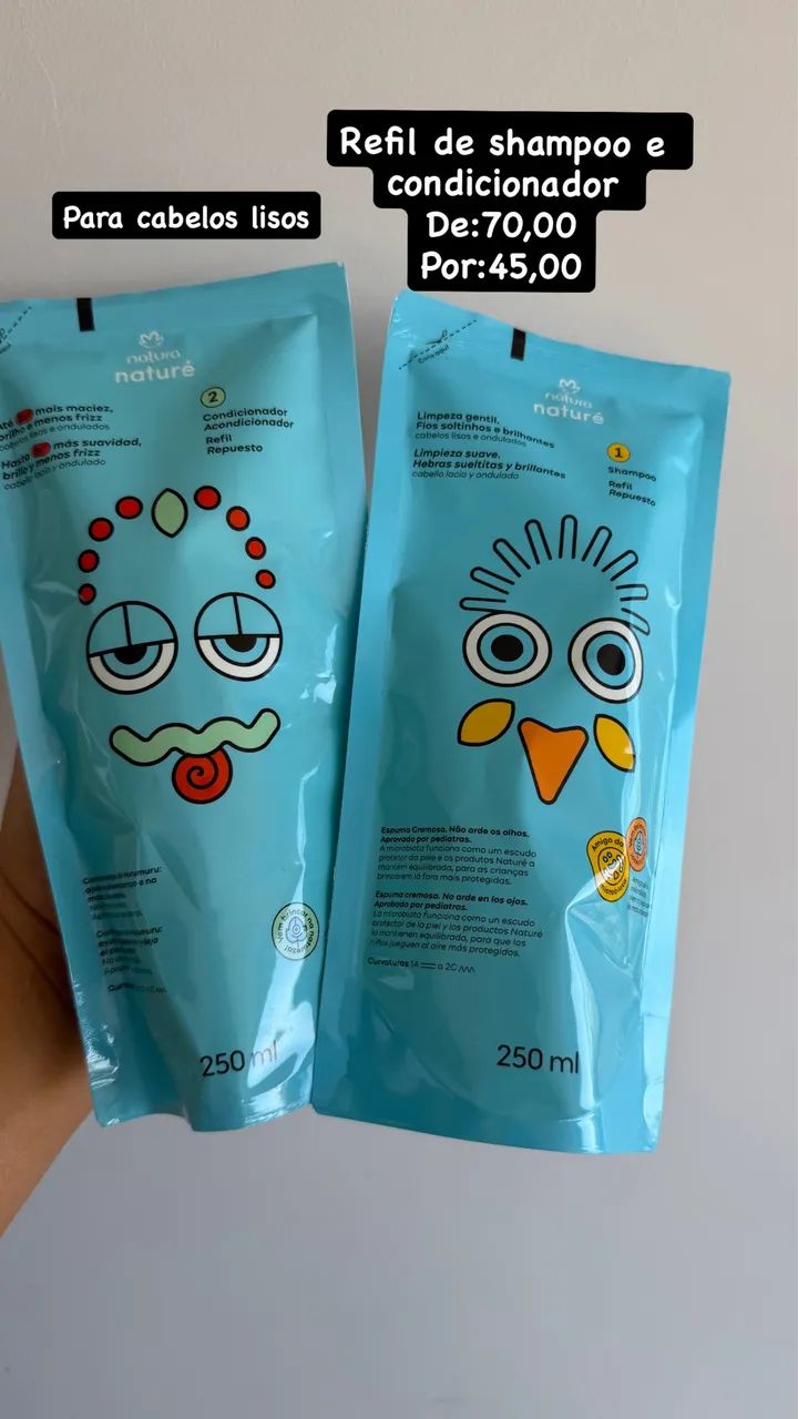 Refil shampoo e condicionador nature 
