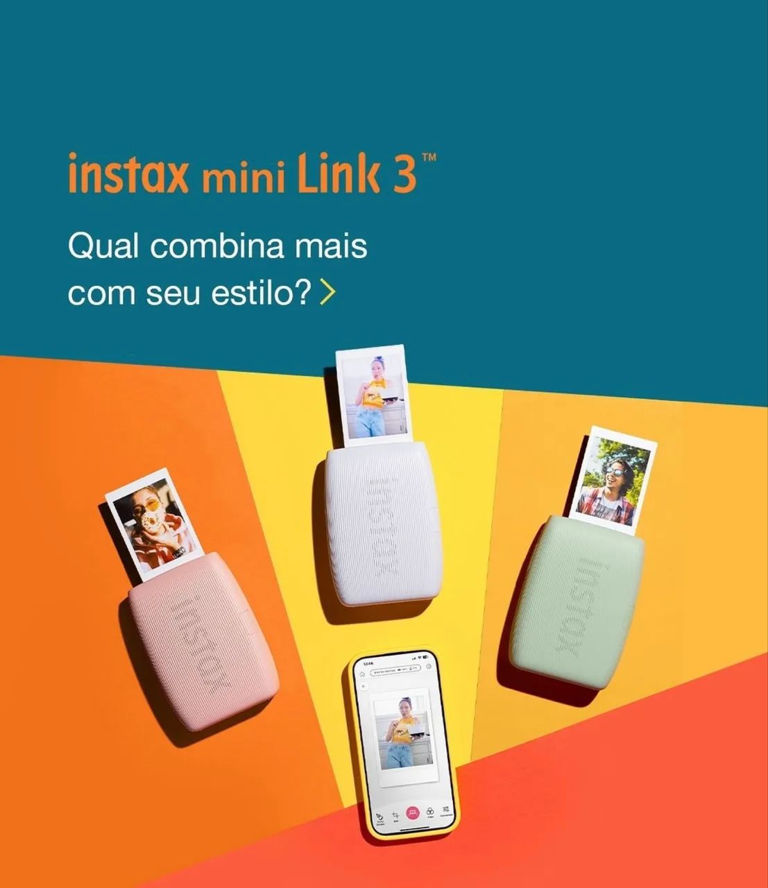 Impressora Instax Mini Link 3 Rosa  - Foto 3