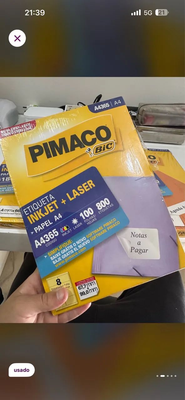 Etiquetas lacradas A4 pimaco 
