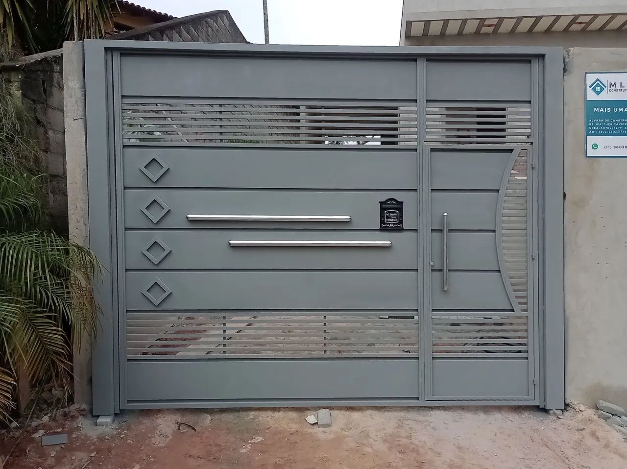 Portão automático Galvonizado