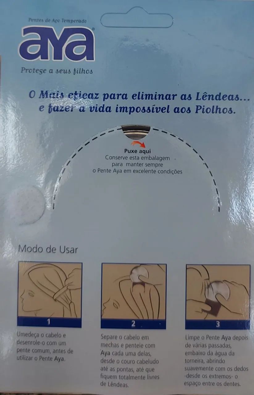 Pente de aço temperado para piolho (lêndia) capilar - Foto 3