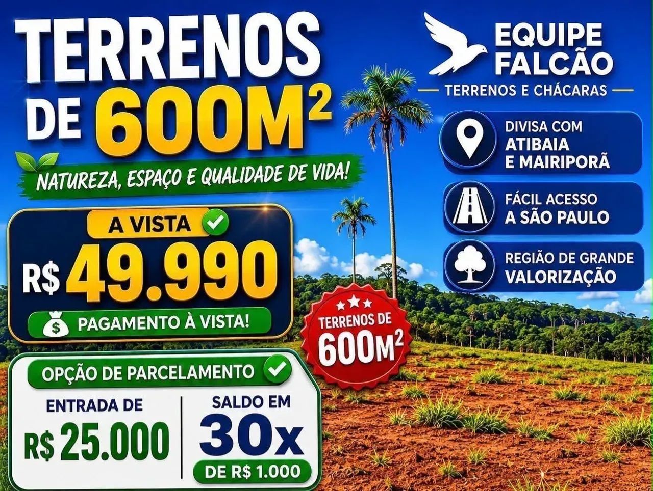 lotes a vende próximo das cachoeiras