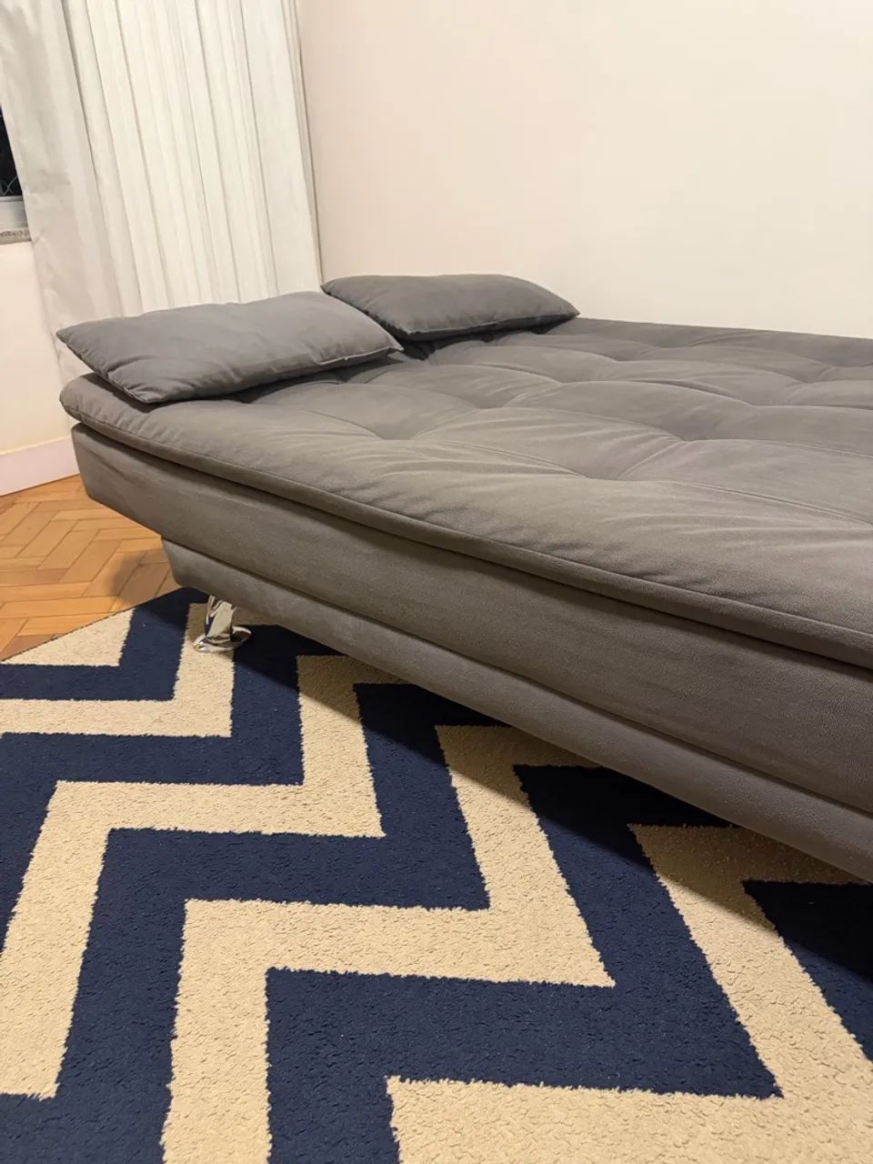 Vendo Sofá-Cama Cinza - Super Conservado - Foto 5