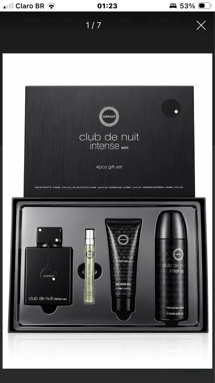 Vendo Kit Perfume CLUB DE NUIT 4 itens 