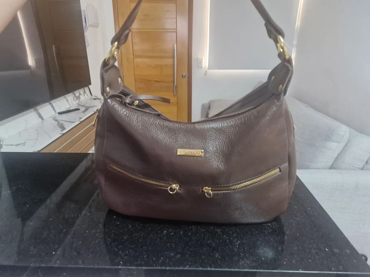 Bolsa couro legitimo romana bolsas nunca usada - Foto 4