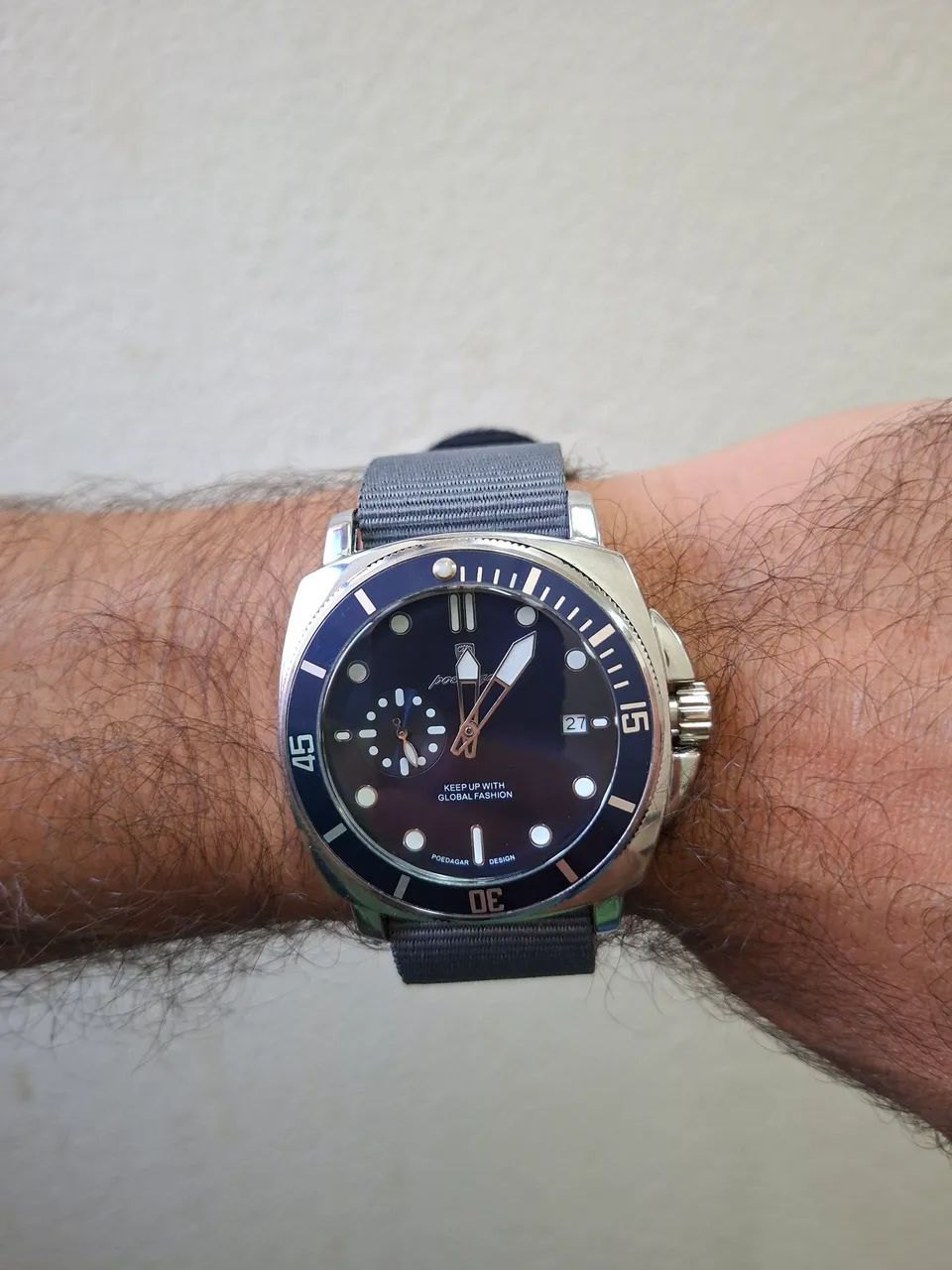 Relógio Poedagar + Pulseira Nato - Foto 4