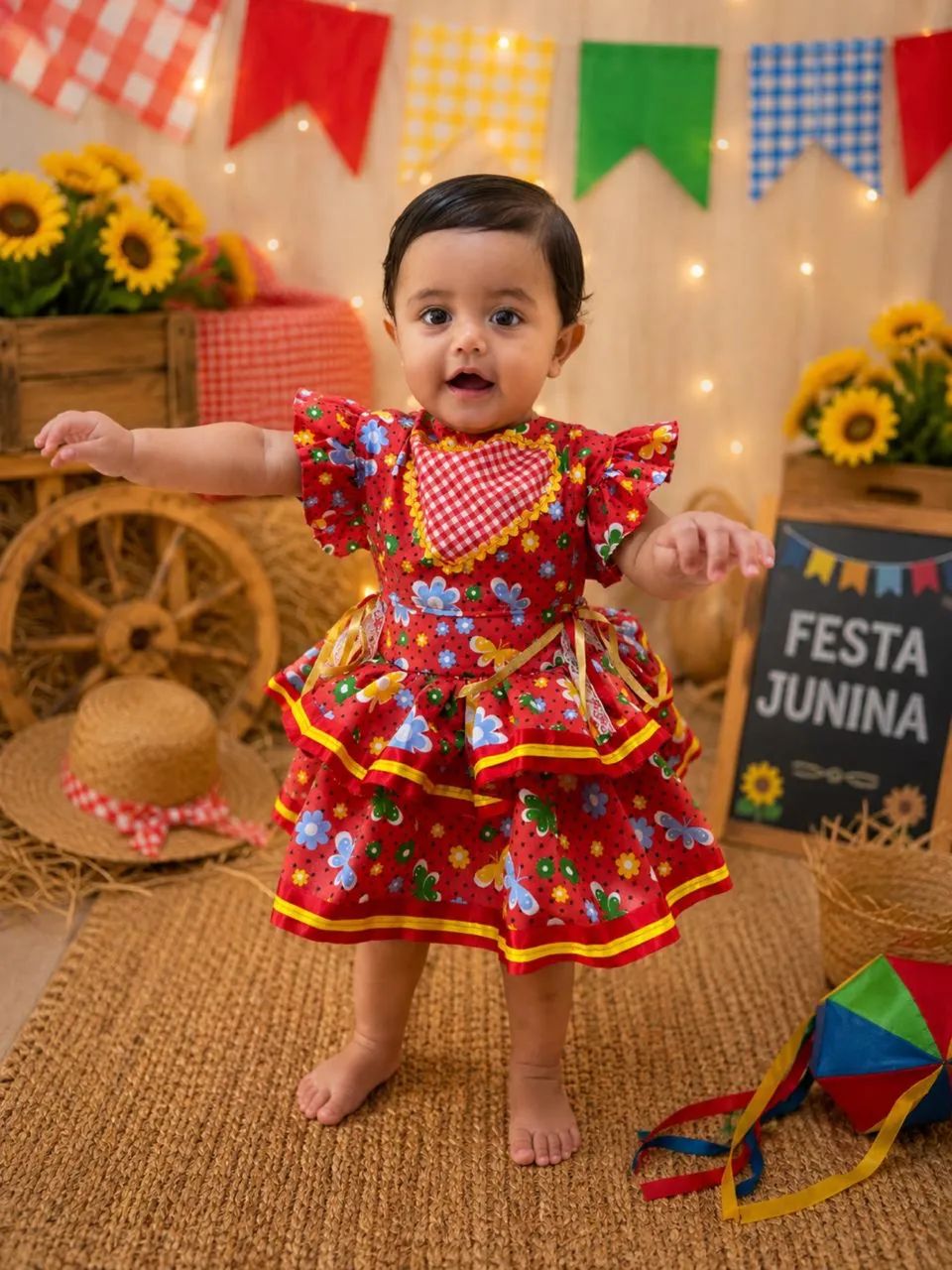 Vestido junino infantil - Foto 2