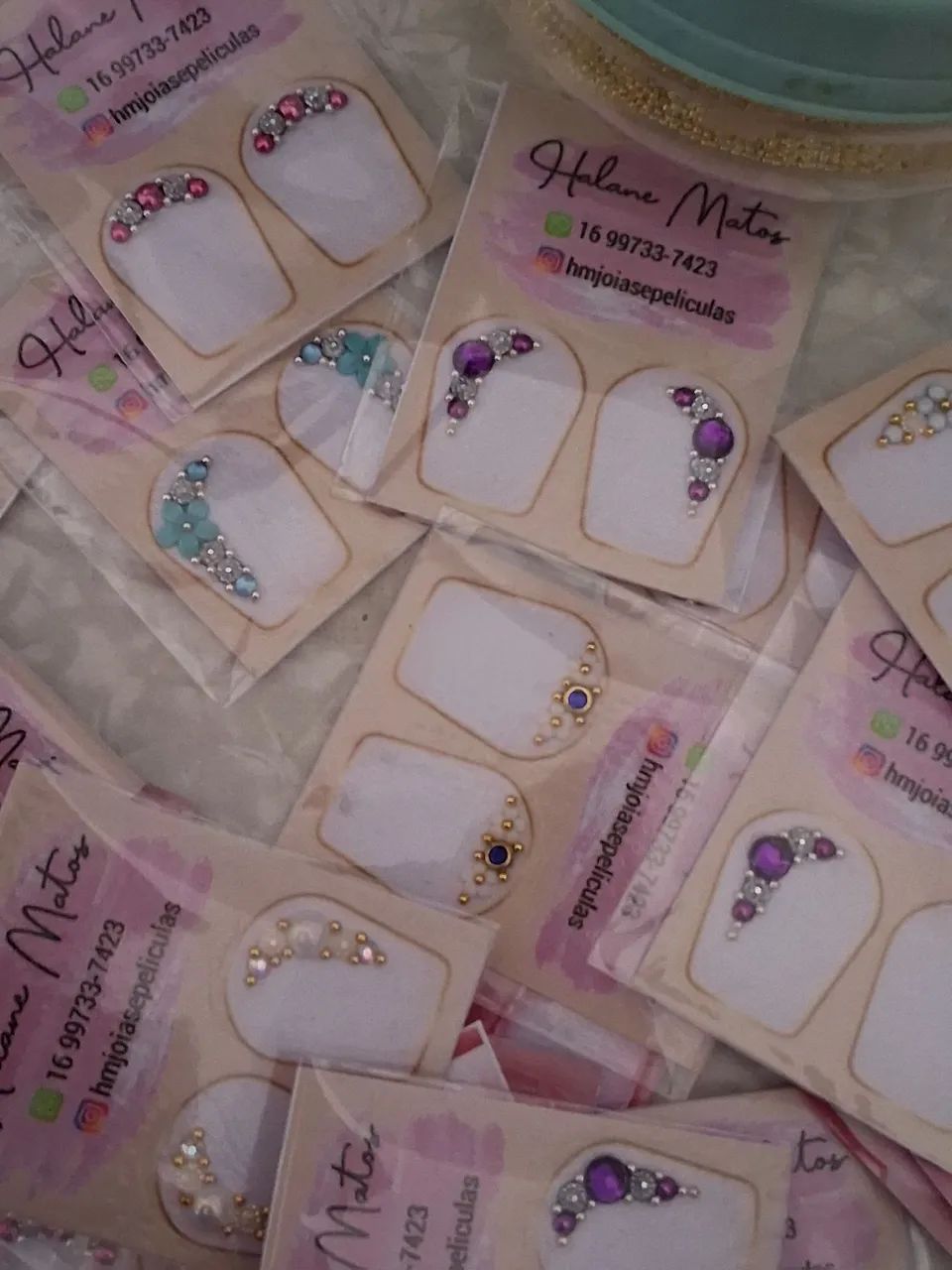 Joias de unhas kit 20 pares sortidos - Foto 5