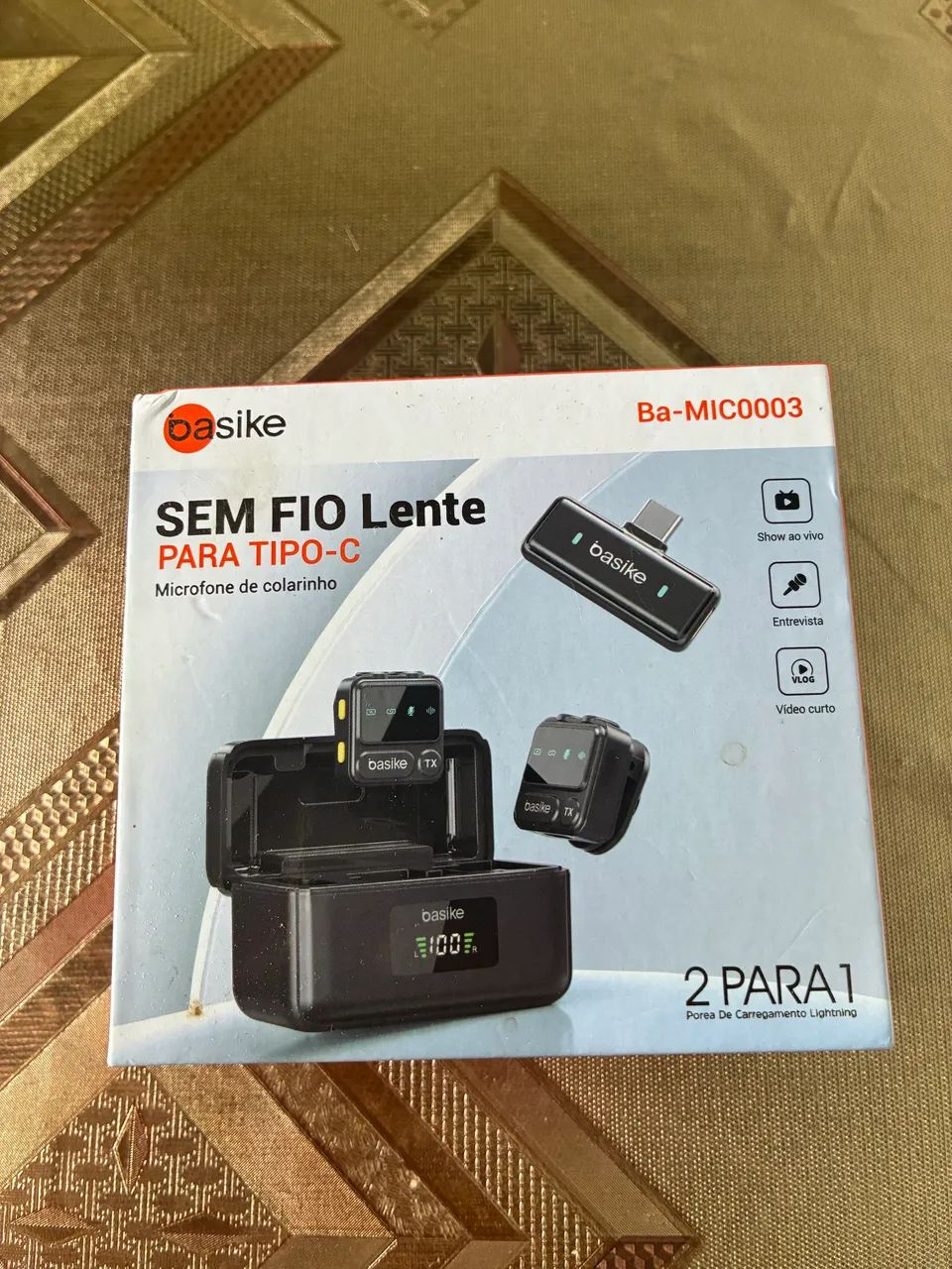 Microfone Lapela Sem Fio Bluetooth Usb C Anti Ruido - Foto 4