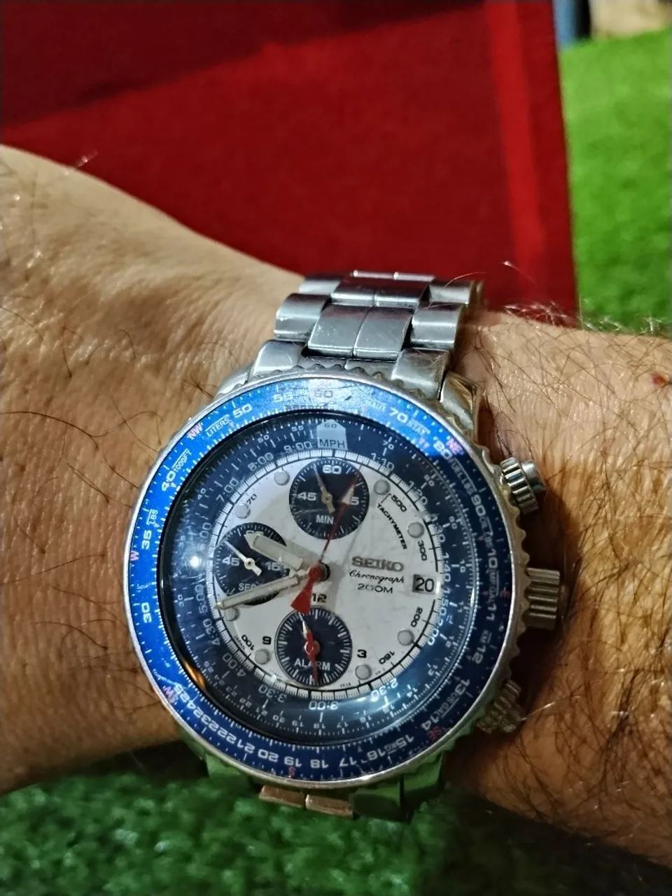 Relógio Seiko cronógrafo panda fligthmaster - Foto 5
