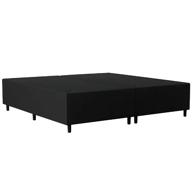  Cama Base Box Casal Preto Stone