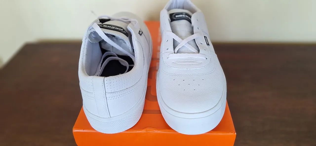 Tênis Hocks Tempus Branco Couro 43 - Foto 4