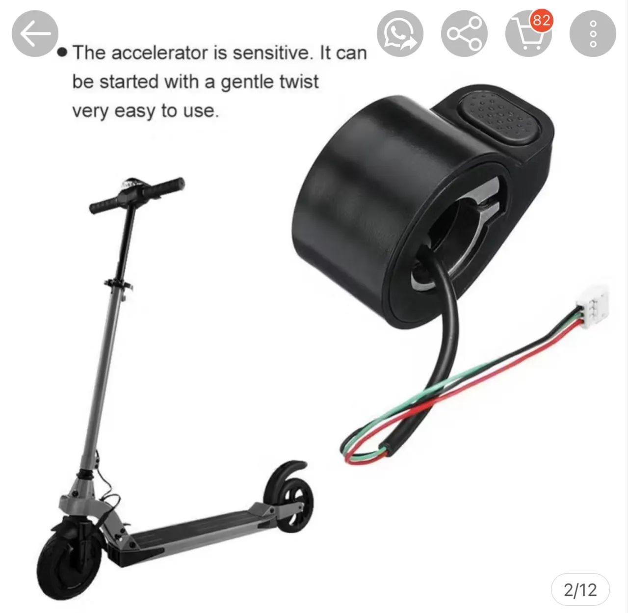 Acelerador para patinete - Foto 2