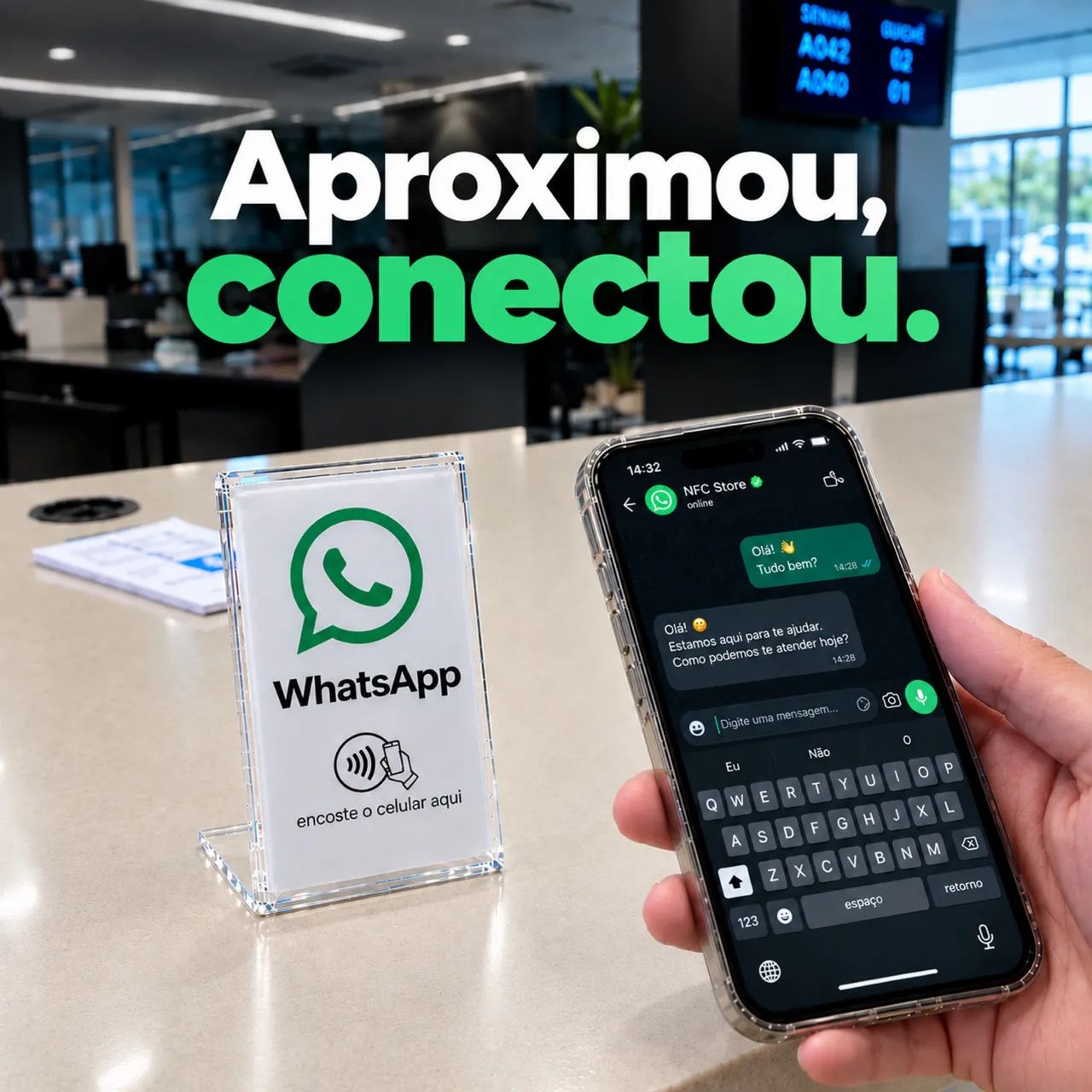 Placa NFC WhatsApp | Contato Rápido  - Foto 2