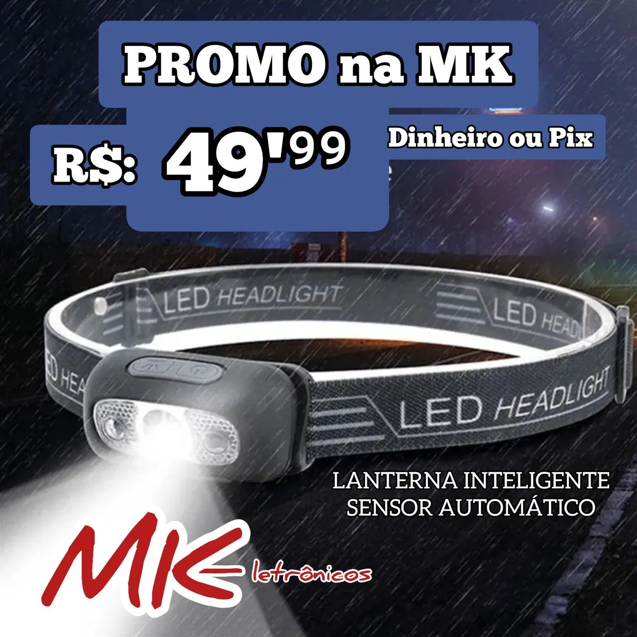 Lanternas Cabeça Sensor LED INTELIGENTE 