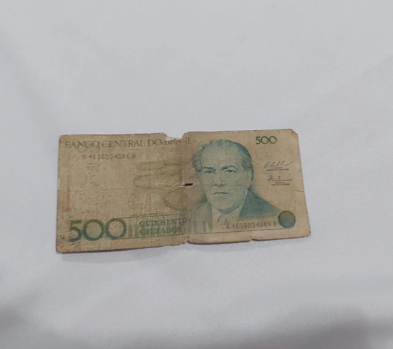 1 Brazilian Cruzado banknote of 500