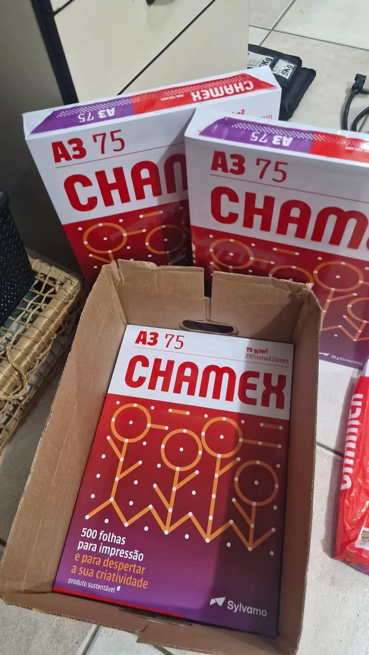 Papel suíte A3 3 resmas e fechadas e metade de uma - Foto 3