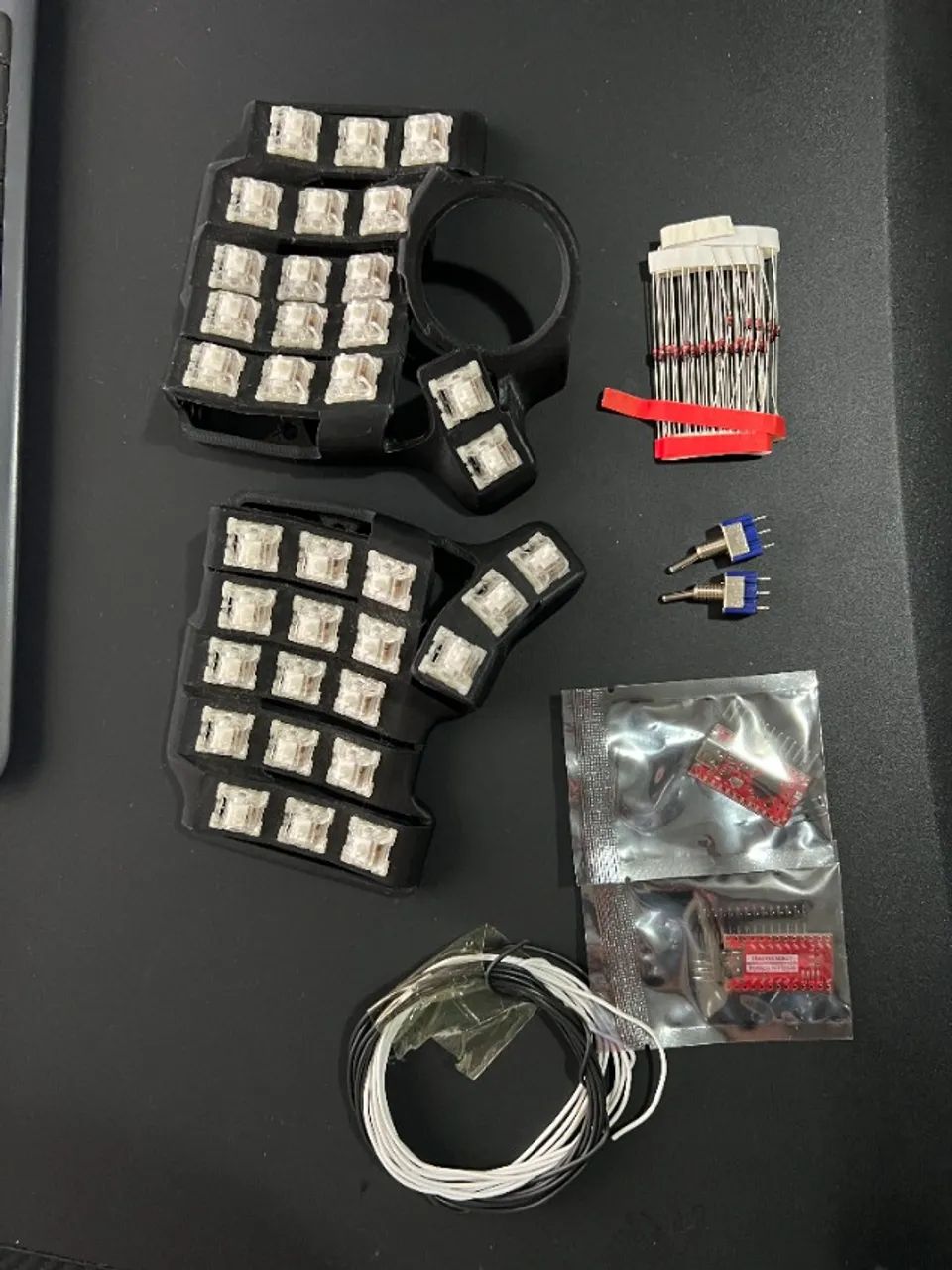 peças teclado split charybdis nano (bastard keyboards)