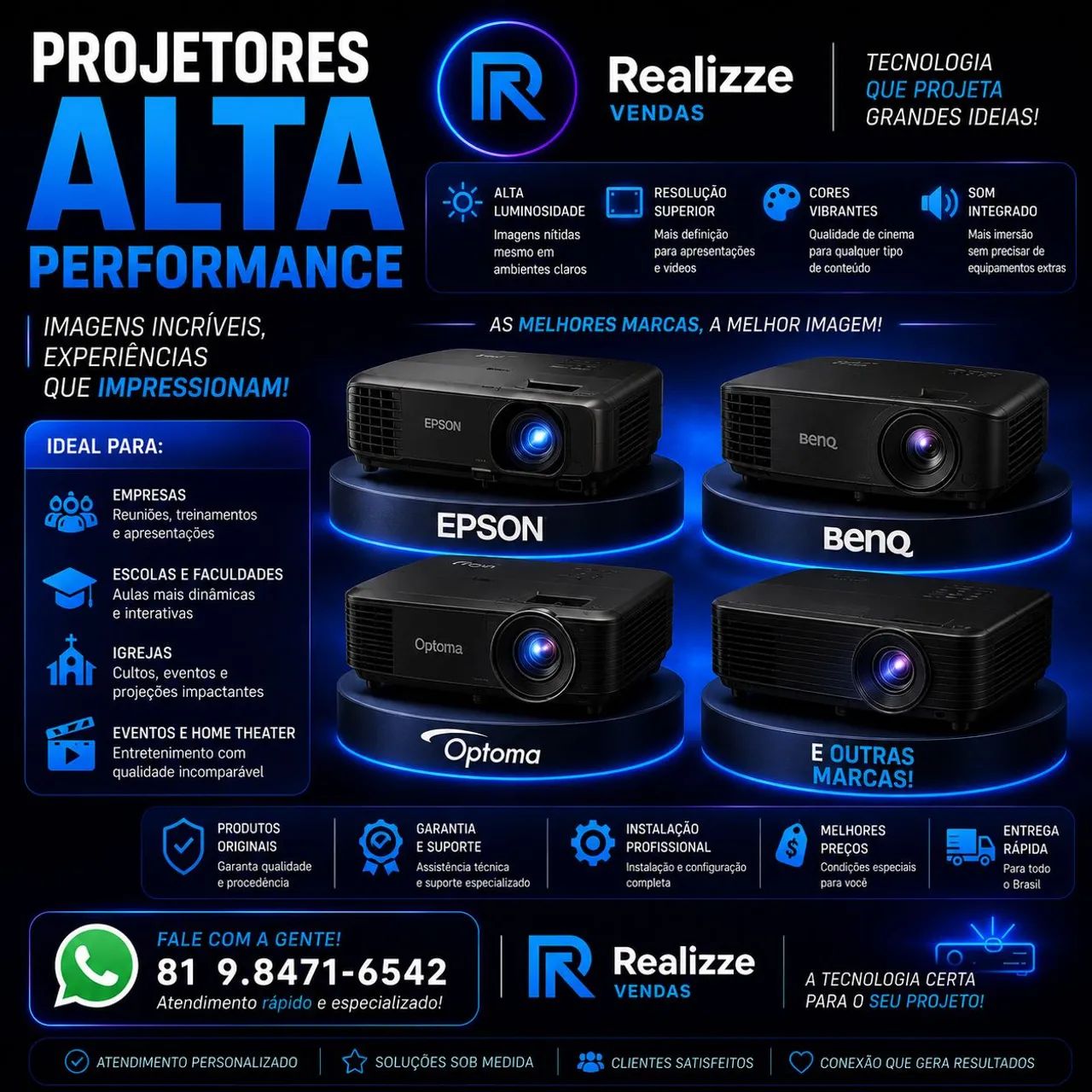 Projetores ótimo estado 