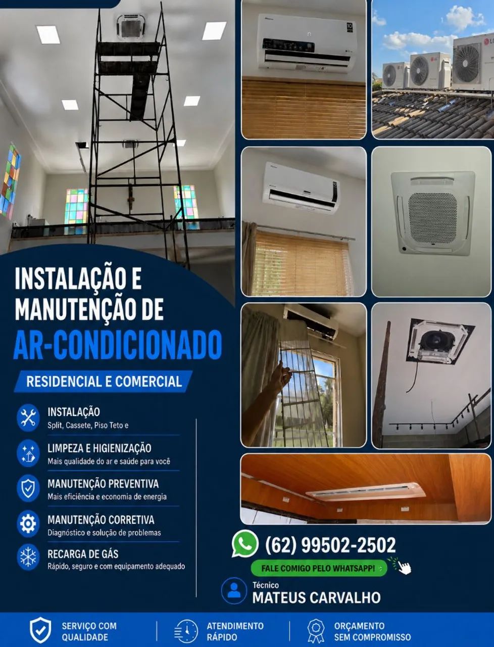 Instalação de ar condicionado Multi split e Cassete  - Foto 2