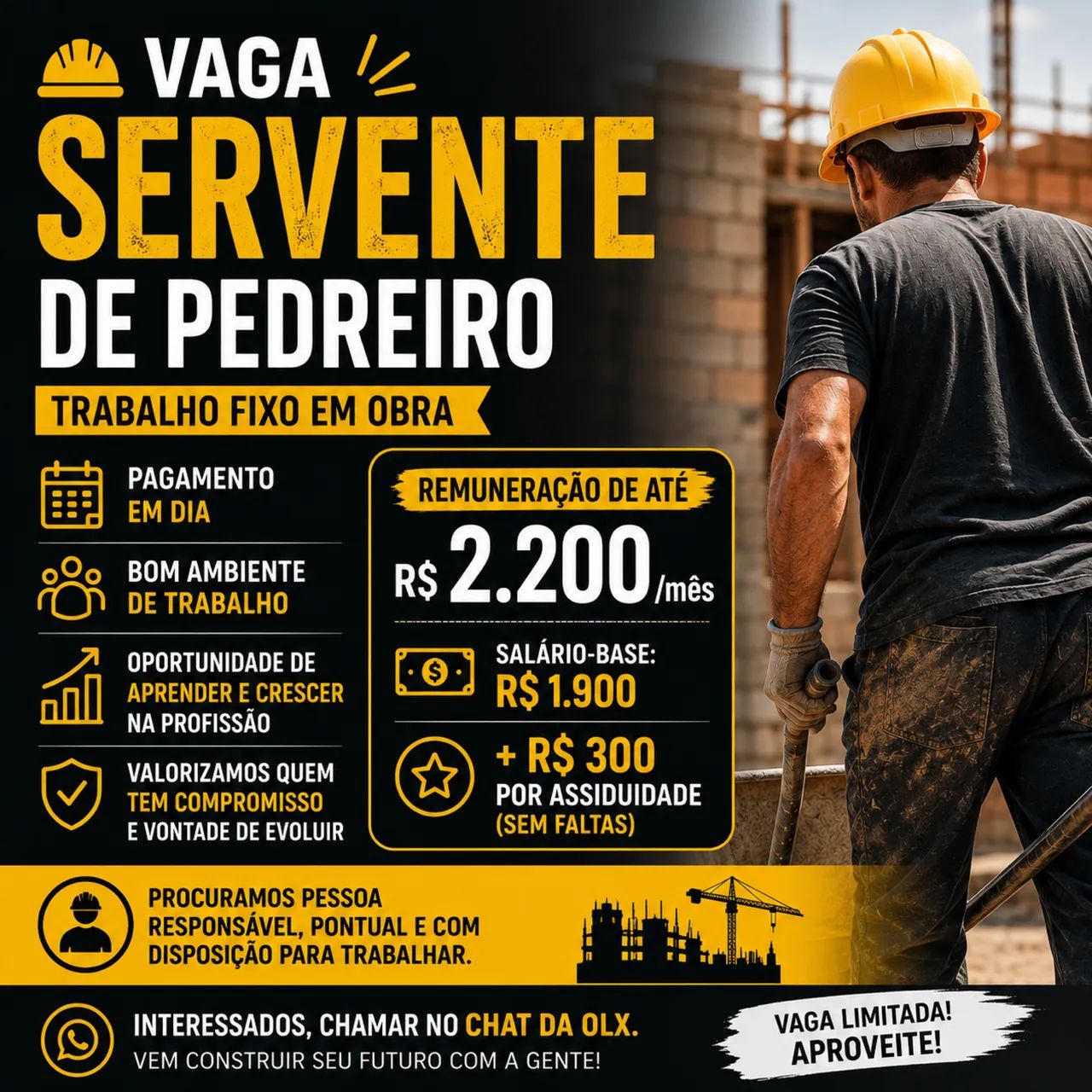 vaga de servente 