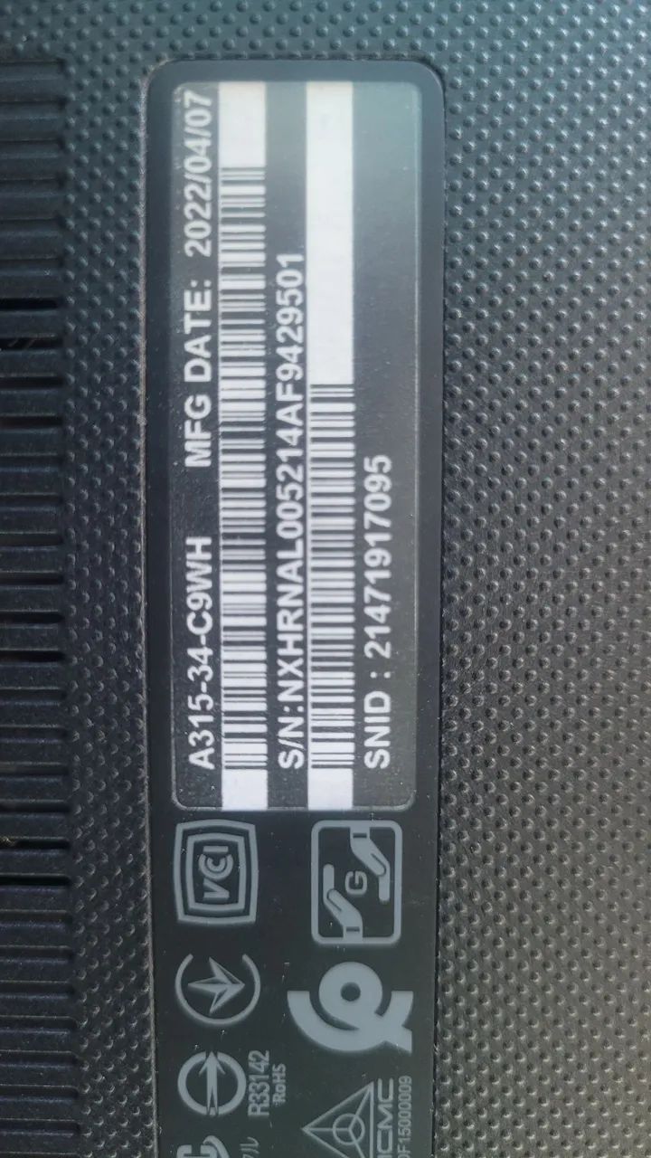 Notebook aspire 3 com defeito - Foto 2