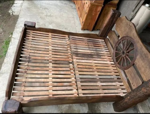Cama rústica de madeira - Foto 4