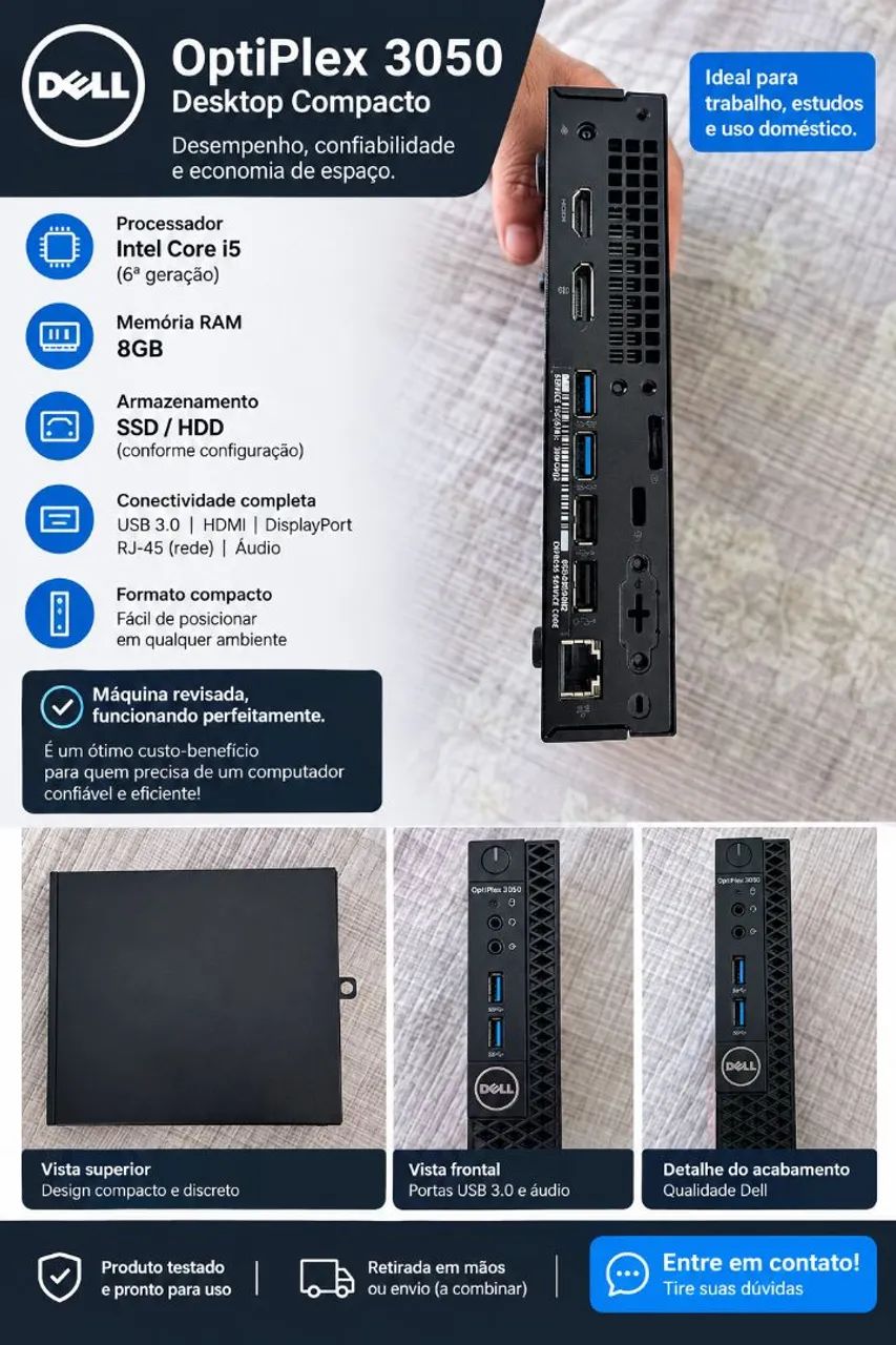 ? Mini PC Dell OptiPlex 3050 - Compacto e eficiente!