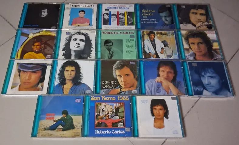 CD Roberto Carlos 18 Discos Mídia Dourada / Azul - Original