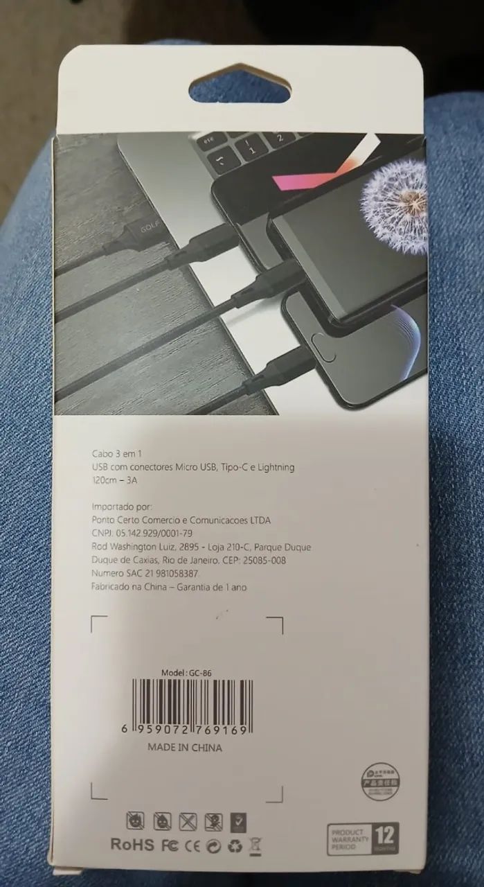 Cabo USB 3 em 1 - Marca Golf - Foto 2