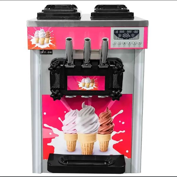 Máquina de Sorvete Expresso / Soft - 3 Bicos (2 Sabores + Misto)
