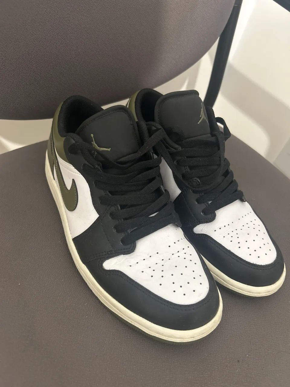 TÊNIS AIR JORDAN 1 LOW - PRETO E VERDE - Foto 5