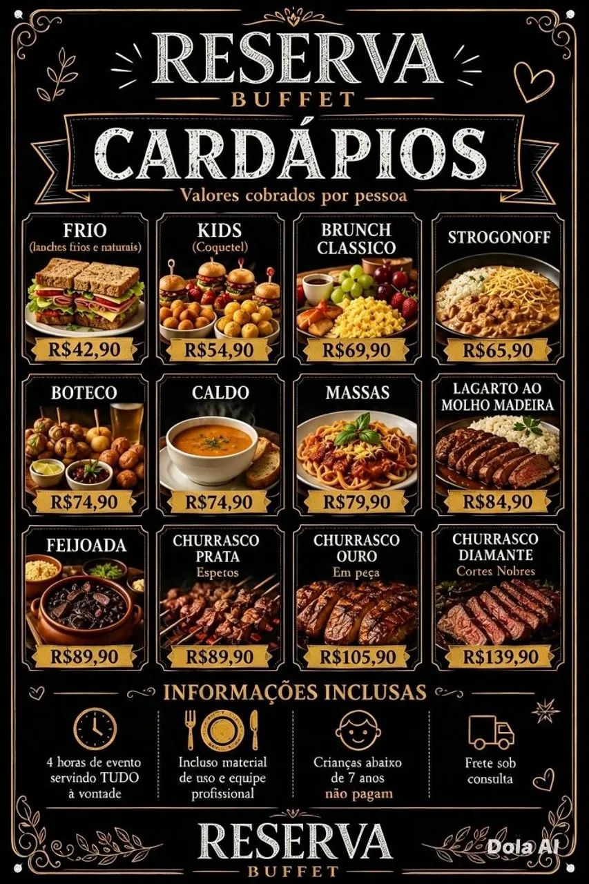 Buffet a domicílio 