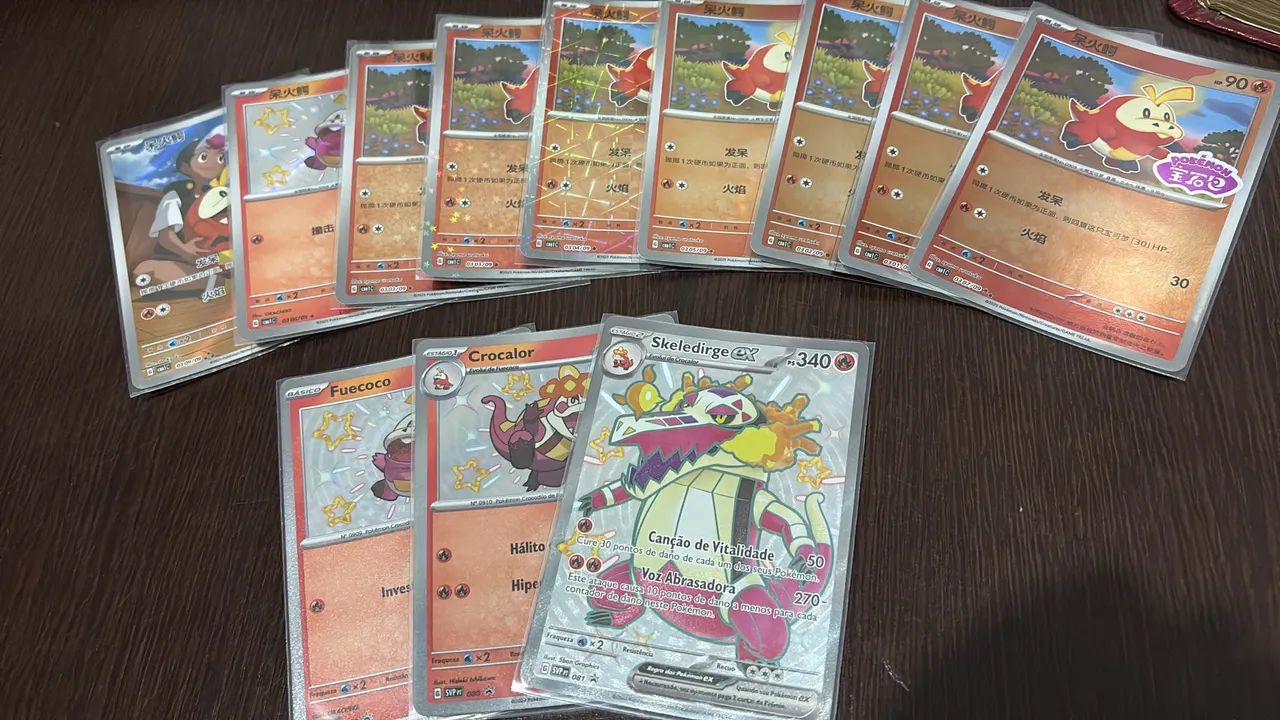 Coleção Pokémon Fuecoco cartas
