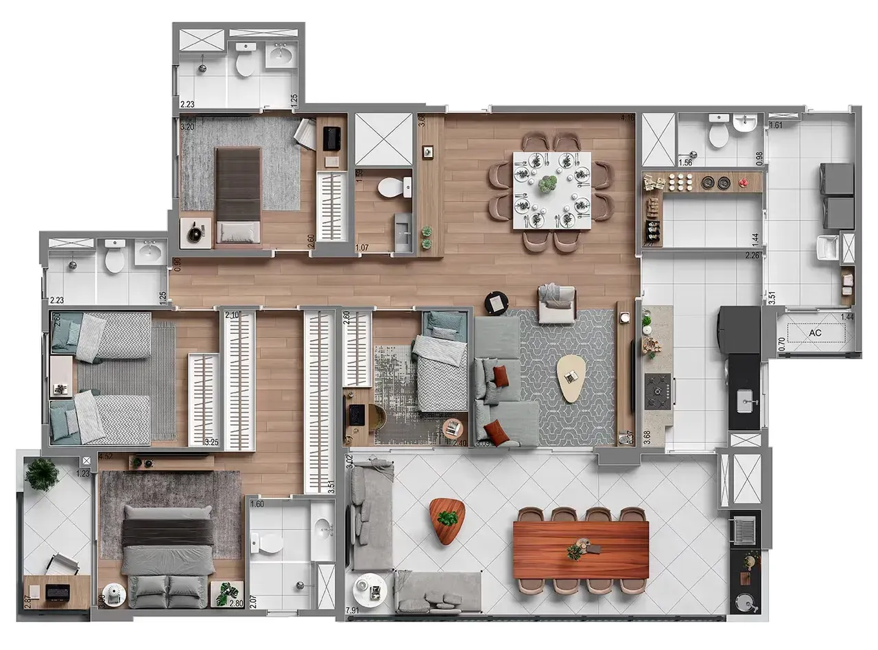 PLANTA 141m²