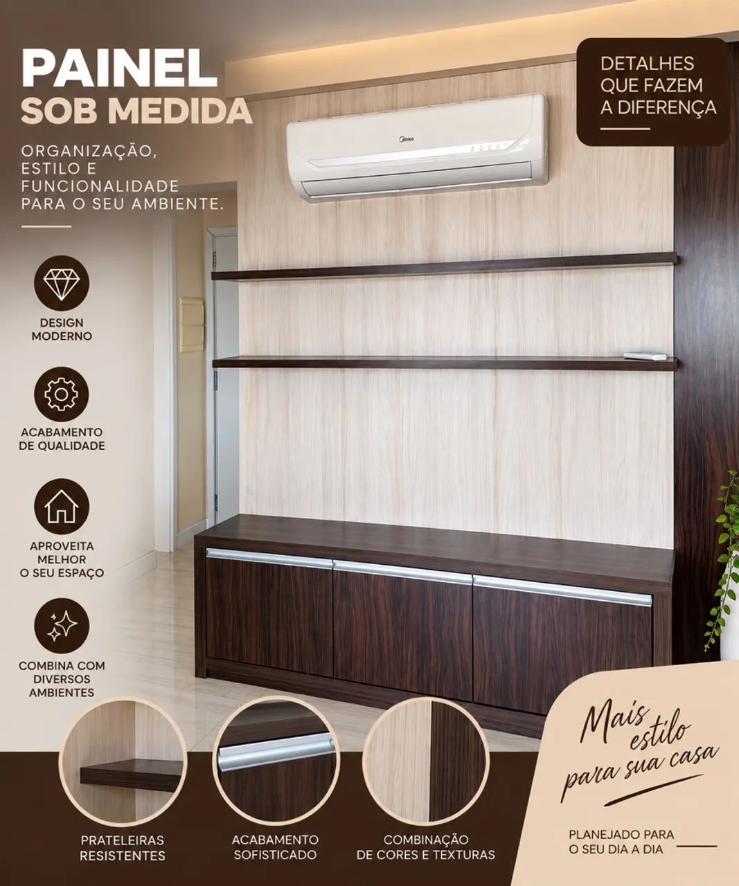 Rack balcão em MDF