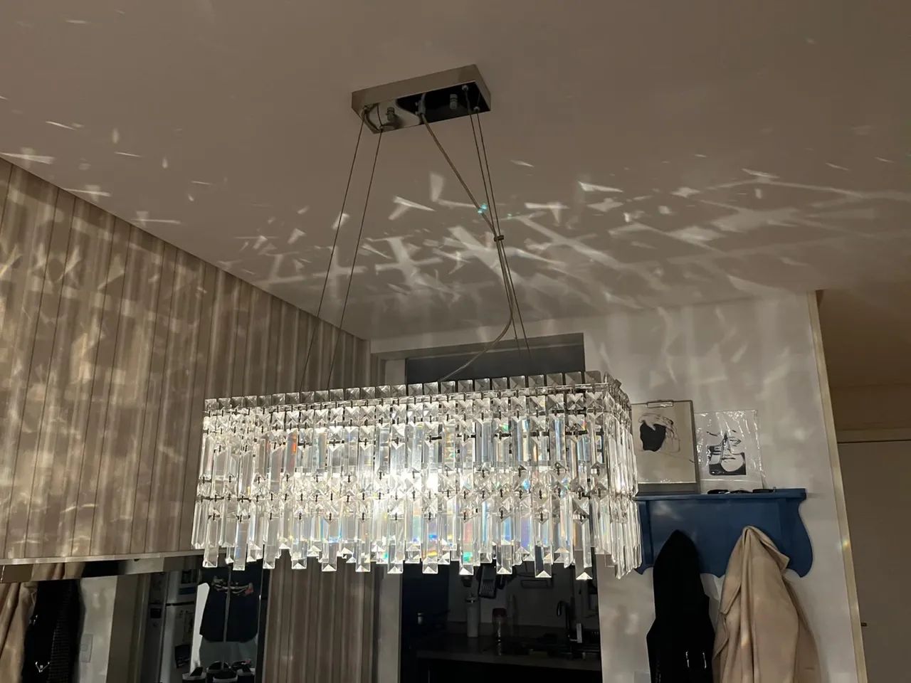Lustre para mesa jantar em cristal