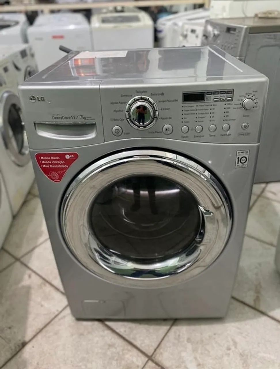 Lava e seca LG 11 KG prata 