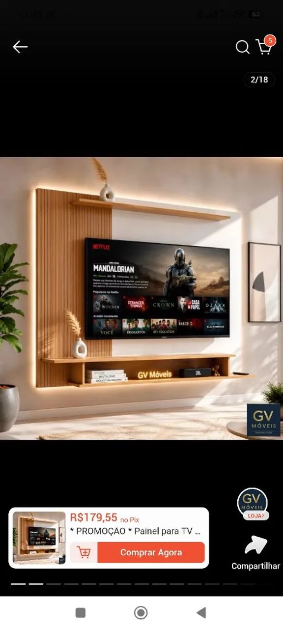 Painel tv até 60' - Foto 3