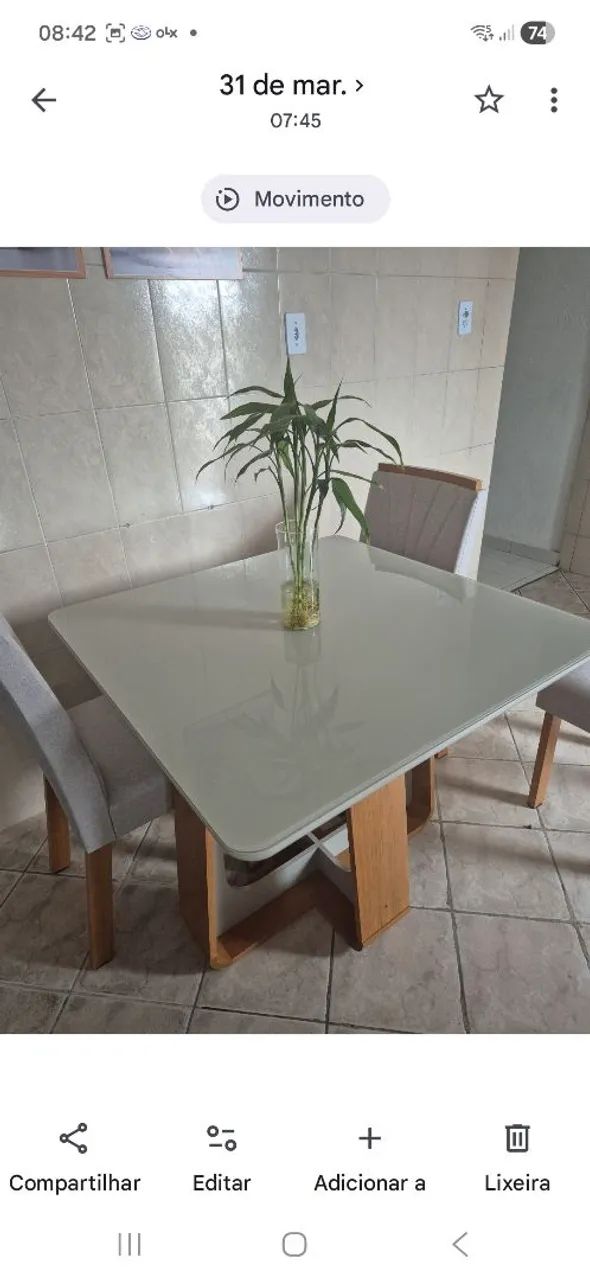 Mesa de jantar 4 cadeiras  - Foto 2