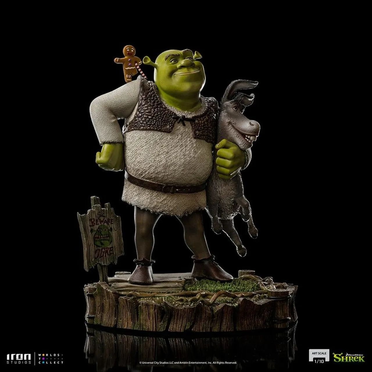 Iron studios Shrek, Burro e Biscoito Deluxe - Shrek - Art Scale 1/10  - Foto 2