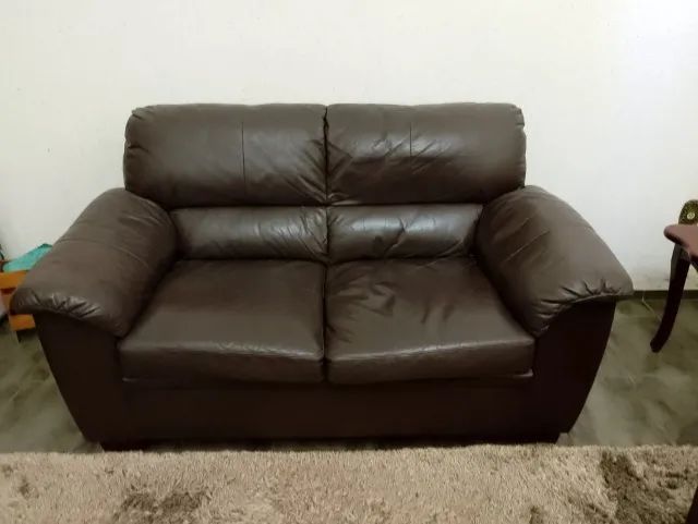 Conjunto de sofás em couro legítimo. - Foto 2