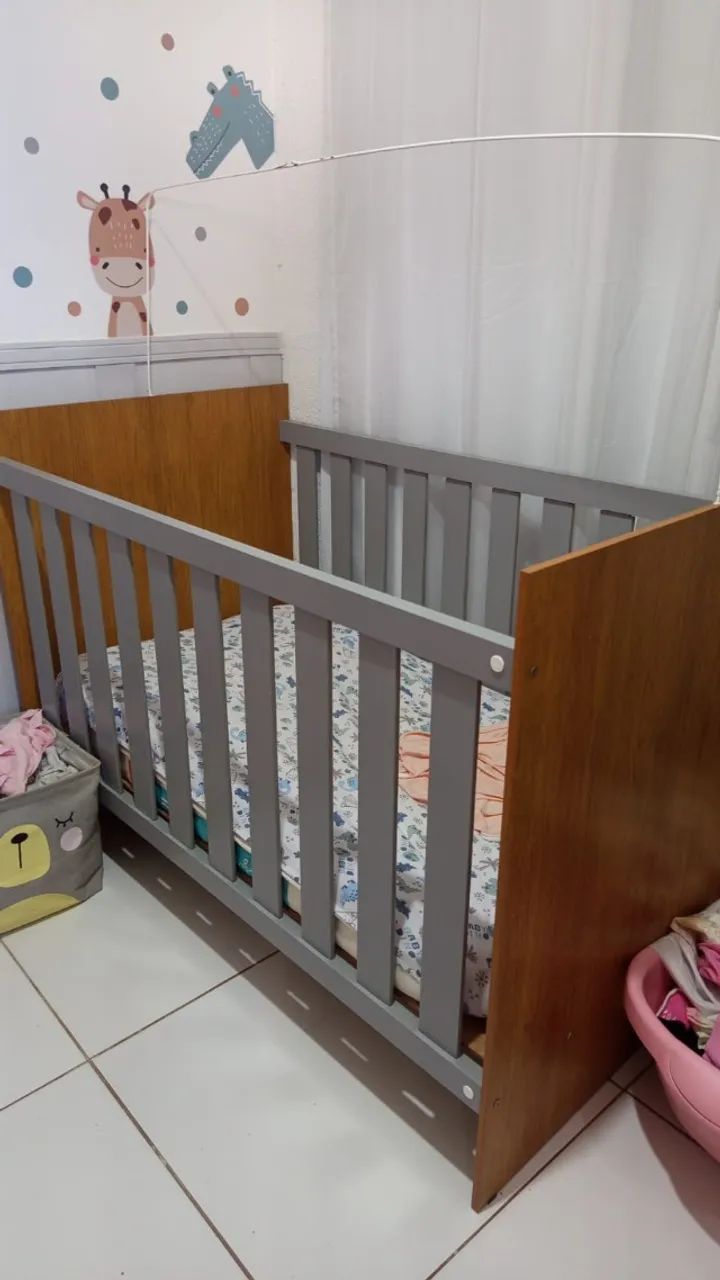 Berços, carrinho e cadeirinha de bebê em ótimo estado - Foto 2