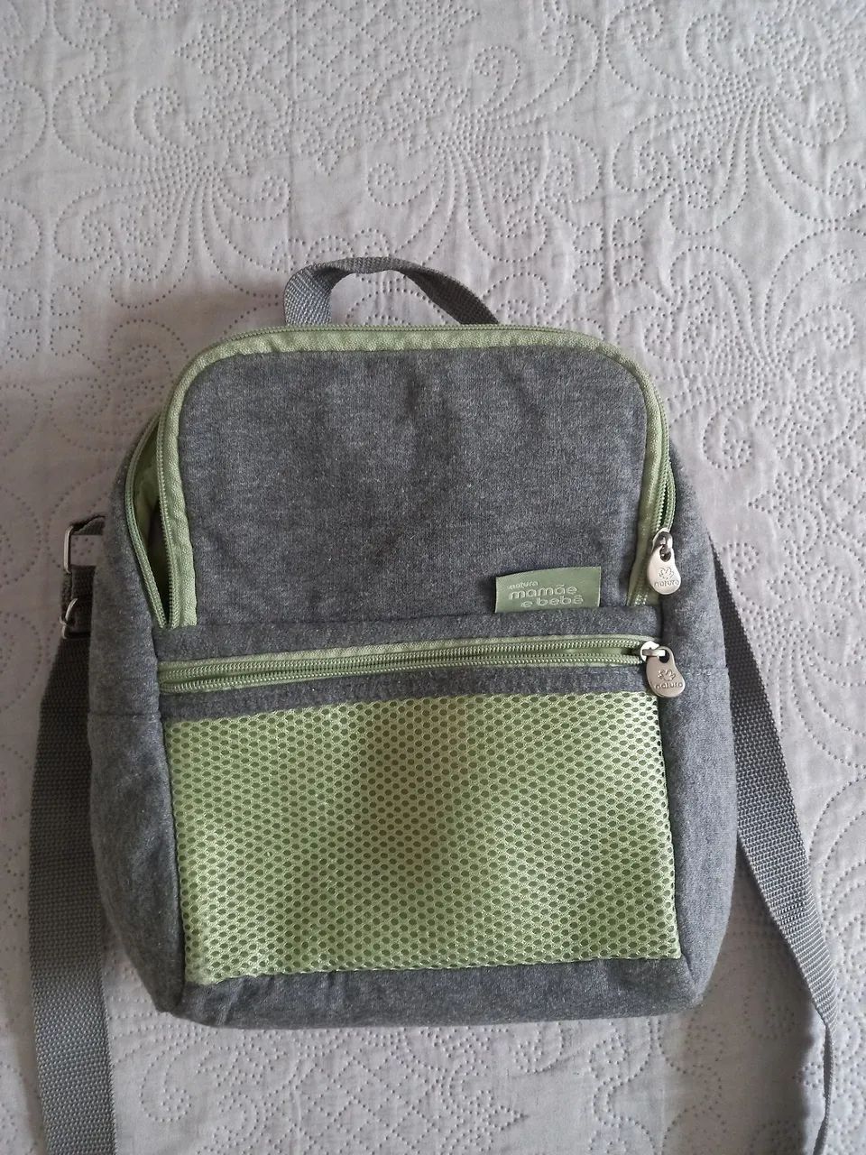 Bolsa termica natura bebe cinza e verde - Foto 2