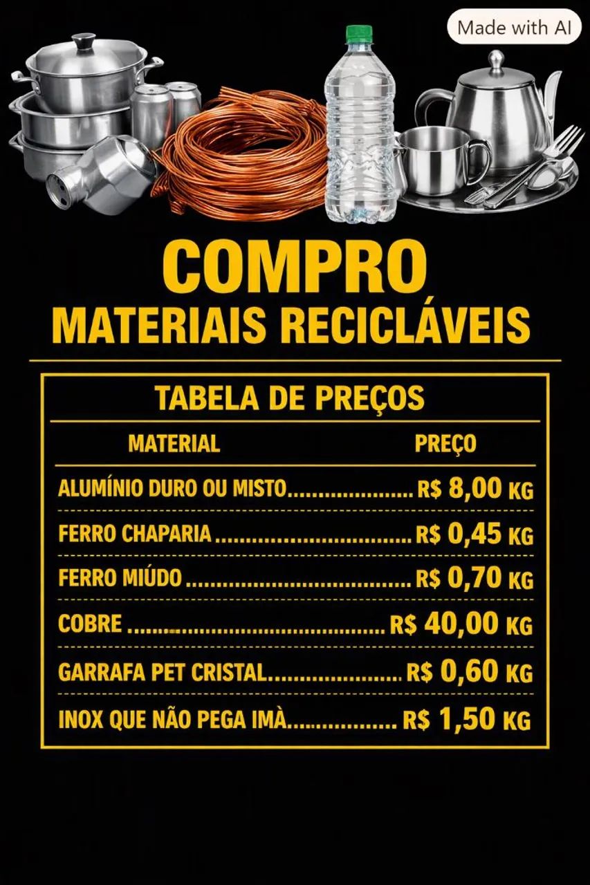 COMPRO MATERIAIS RECICLÁVEIS 
