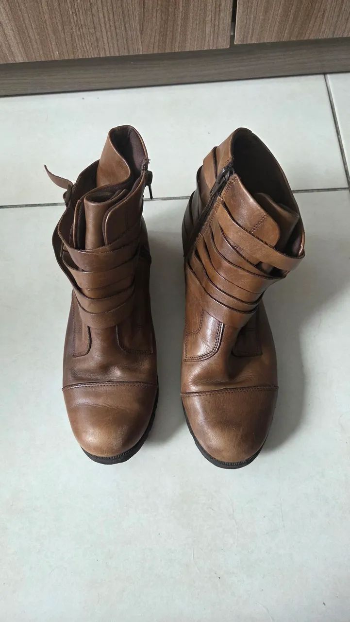 Bota sonho dos pés em couro - marrom - tam 37 - Foto 4