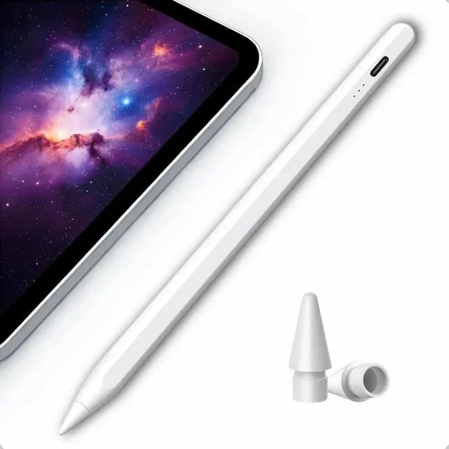 Caneta Pencil Para iPad 11a A16 2026 Com Palm Rejection 1mm Branca