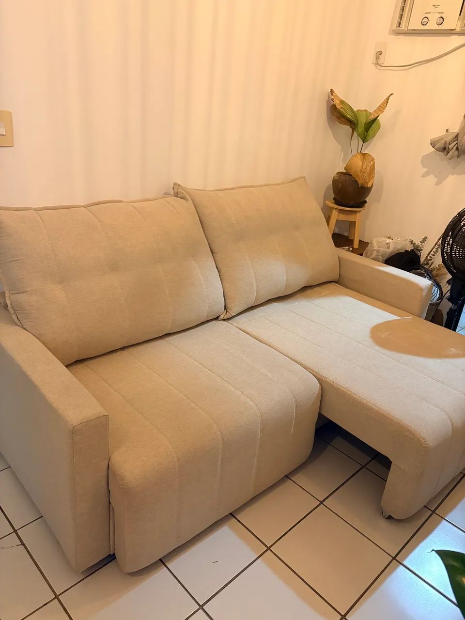 Sofá de Linho, 2 lugares extensível. Feito sob medida. - Foto 3