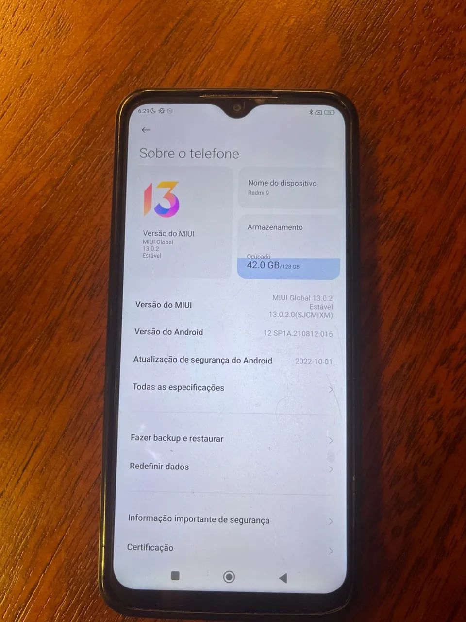 Smartphone Redmi 9 128Gb memória e 6Gb ram