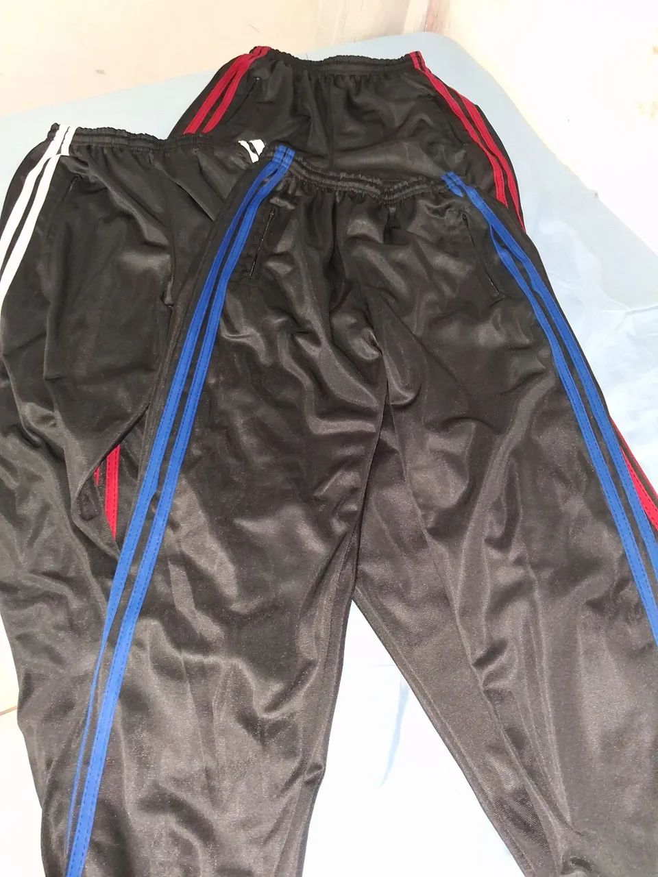 Kit com 3 calças masculina poliéster 